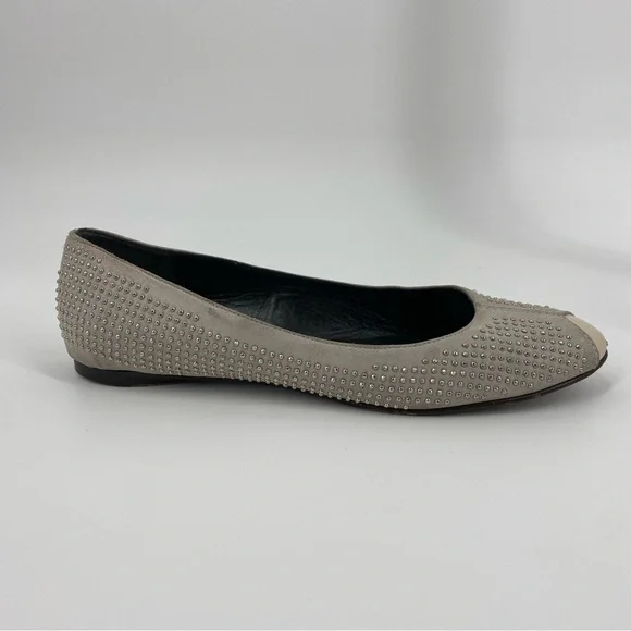 Balenciaga y2k Gray Studded Ballet Flats - Picture 4 of 16